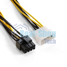 Переходник питания PCI-Express 8pin ExeGate EX-CC-PSU-62 (от 2х разъемов Molex (IDE) блока питания, 0,15м)