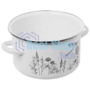 Кастрюля Appetite 1RD181M Flora-2, эмалированная, 3 л