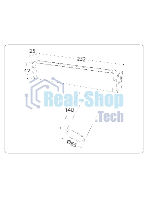 Управляемый светодиодный светильник для шинопровода Magnetic Ambrella light GL1232 BK черный IP20 24W 3000K-6400K 220V 36° D65*140 (Без ПДУ)