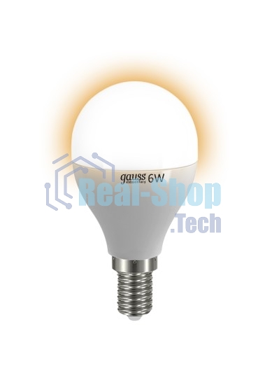 Лампа cветодиодная Gauss LED Elementary Globe 6W E14 2700Kарт.LD53116