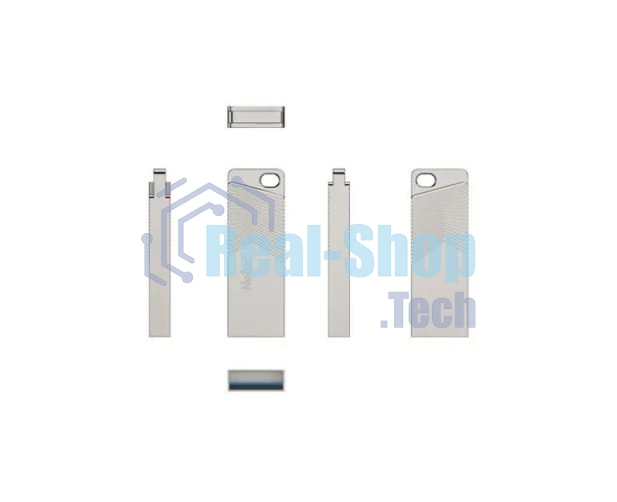 Флешка USB Netac UM1 (NT03UM1N-032G-32PN), 32Gb, USB 3.2, R/W 150/45, серебристый