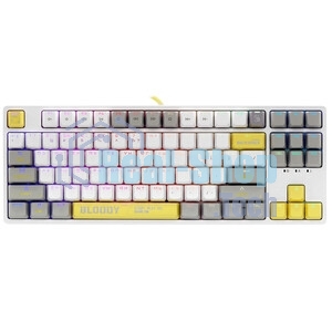 Клавиатура проводная A4Tech Bloody S87 Energy (S87 USB ENERGY WHITE) USB белый/желтый