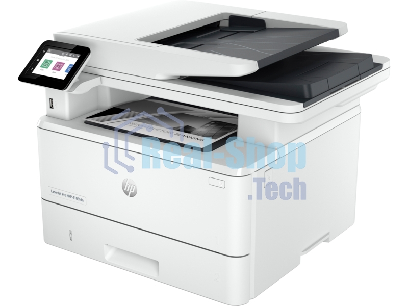 МФУ лазерное HP LaserJet Pro 4103fdn (2Z628A), A4, ч/б, печ. до 40 стр/мин., скан. до 29 стр/мин. (ч/б) 20 стр/мин. (цвет), 1200 x 1200 dpi, USB, RJ-45, Air Print, Mopria