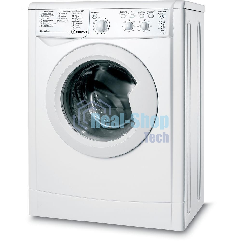 Стиральная машина Indesit IWSC 6105 белый, загрузка фронтальная 6 кг, 1000 об/мин., класс: А