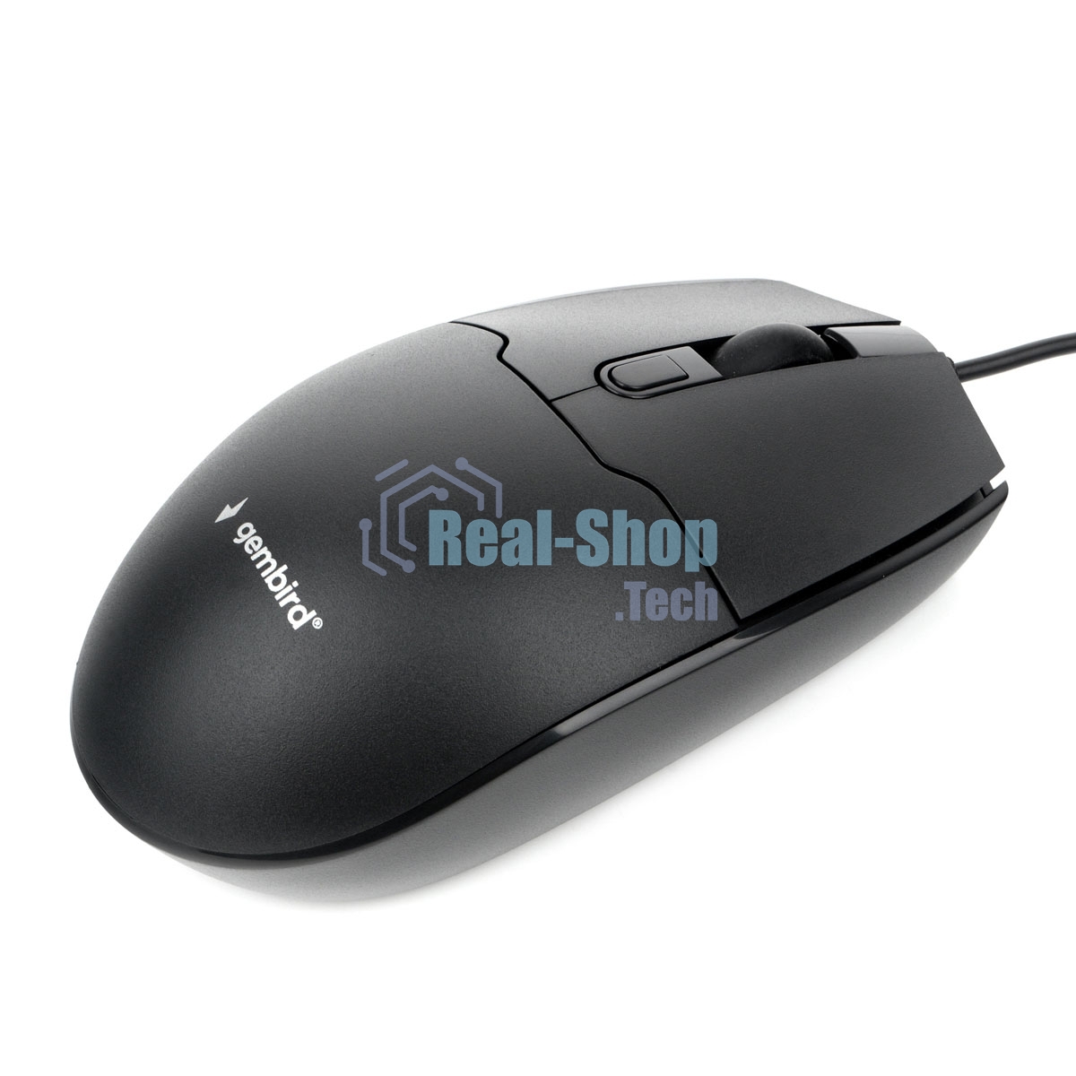 Мышь проводная Gembird MOP-430 черный, 1600 dpi, USB, кнопки - 4