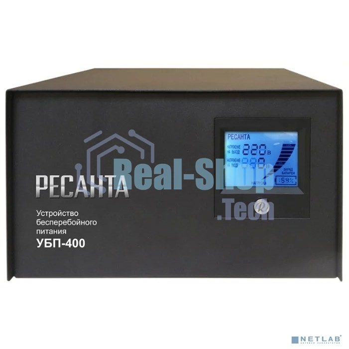 Устройство бесперебойного питания Ресанта УБП-400400 ВА. 300 Вт. 140-260 В. 1 розетка