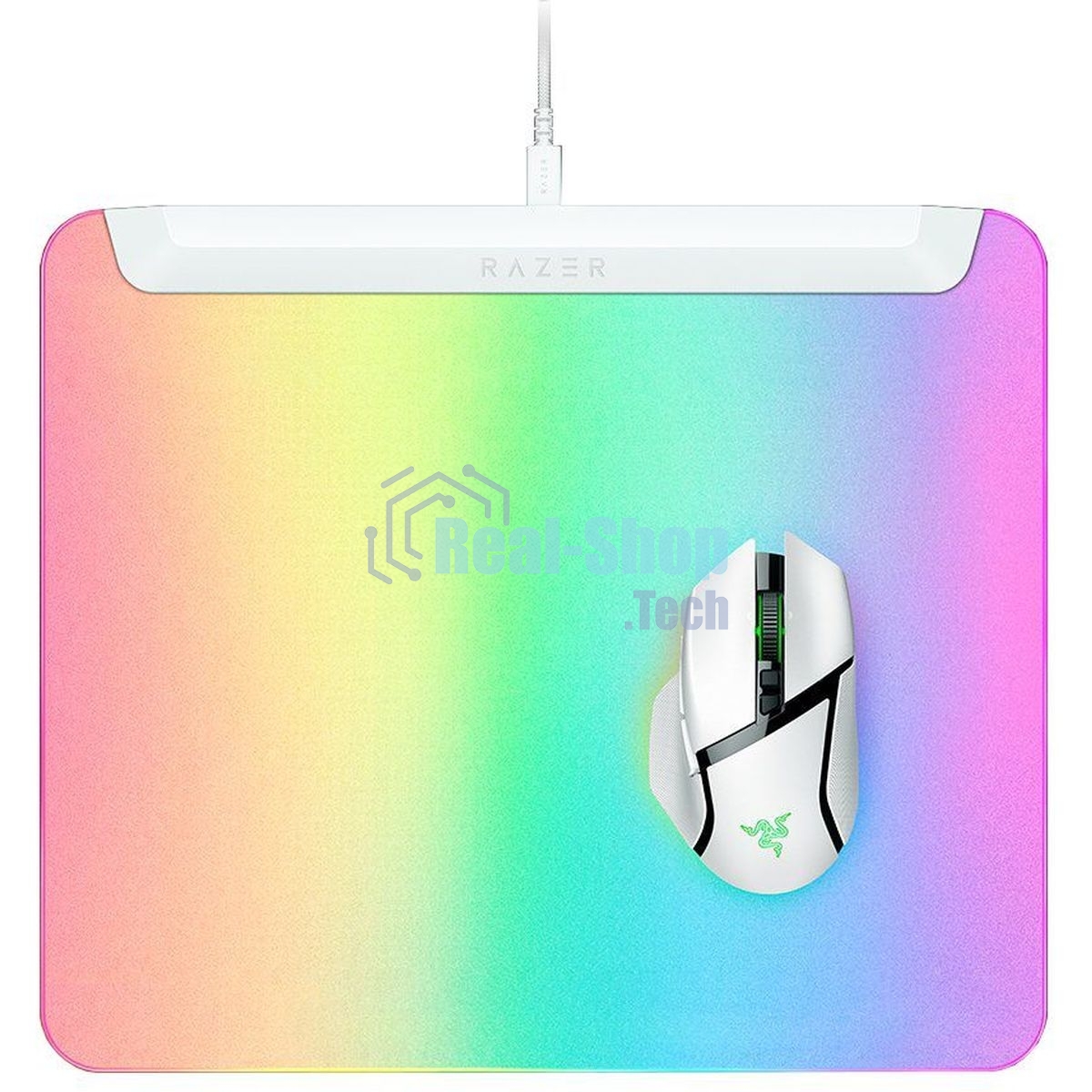 Игровой коврик для мыши Razer Firefly V2 Pro белый Hard Surface Mouse Mat