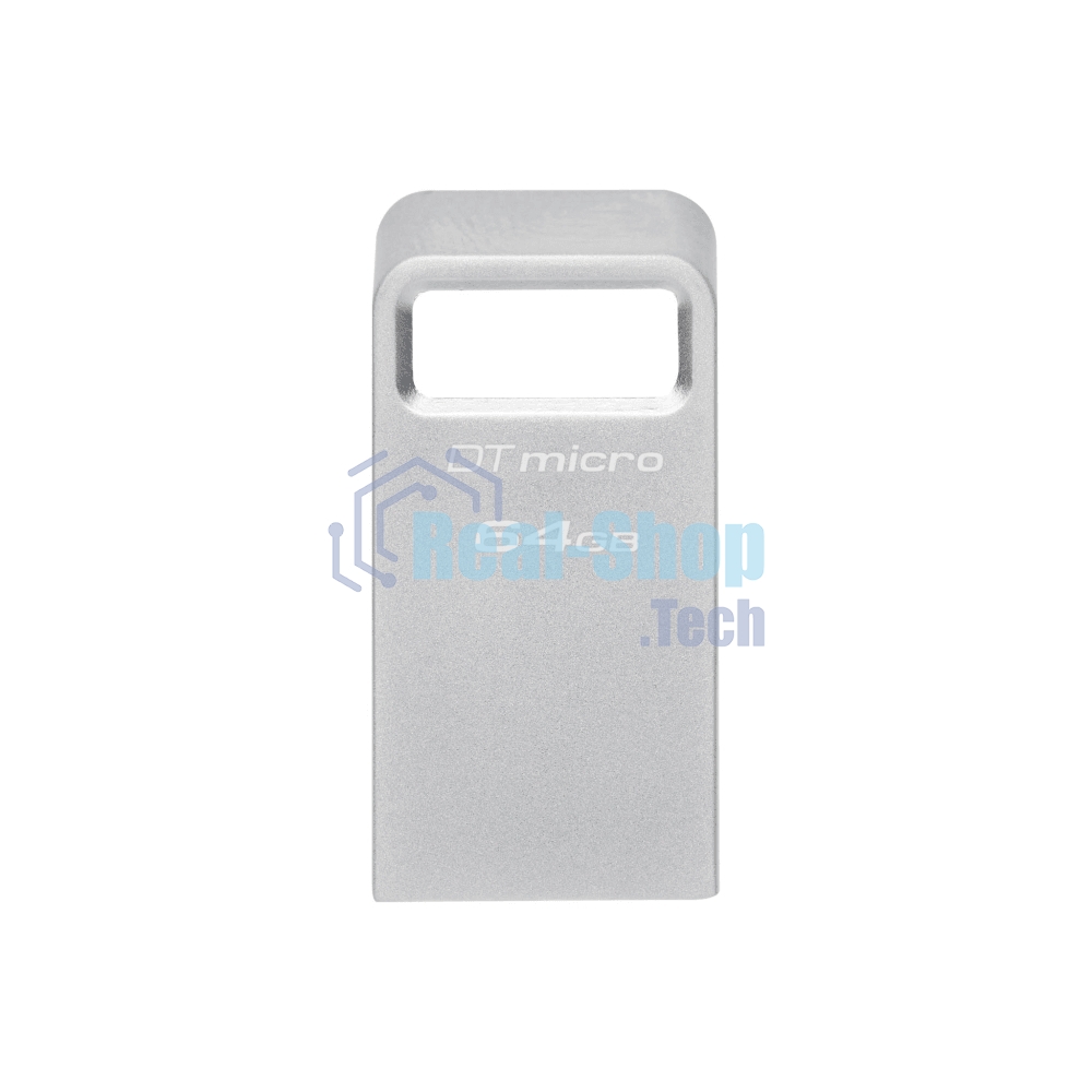 Флешка USB Kingston DataTraveler Micro (DTMC3G2/64Gb), 64Gb, USB 3.2 Gen 1, R/W 200/60, серебристый