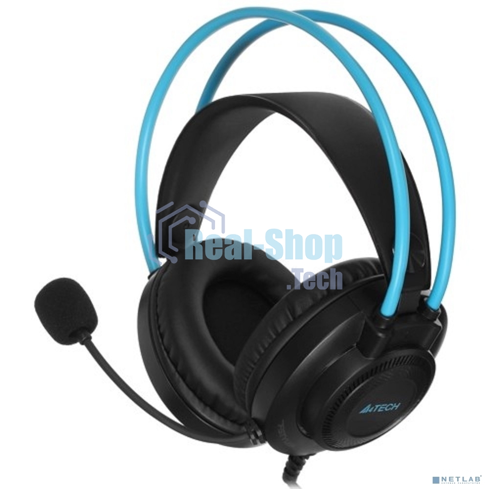 Гарнитура A4Tech Fstyler FH200U серый/синий, проводная
