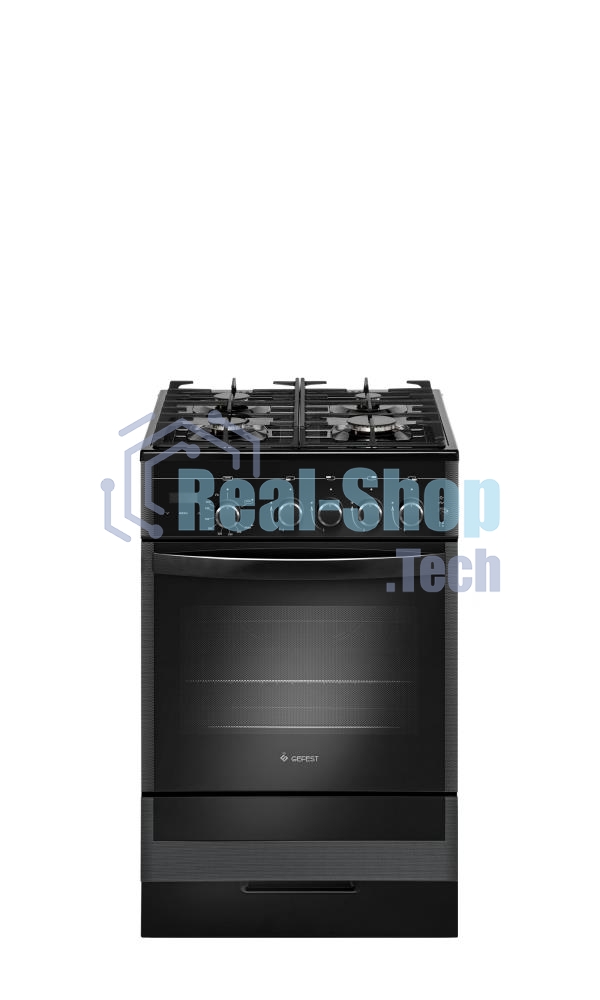 Плита газовая Gefest ПГ 5500-03 0044 черный, конфорок 4 шт, духовка 52 л, 50 см x 85 см x 58.5 см