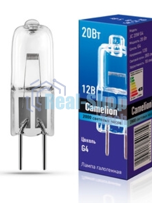 Лампа галогенная JC 20Вт 12В g4 COOL Camelion 11465