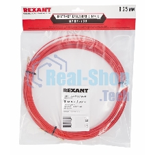 Протяжка кабельная Rexant (мини УЗК в бухте), стеклопруток, d=3,5мм, 30м красная