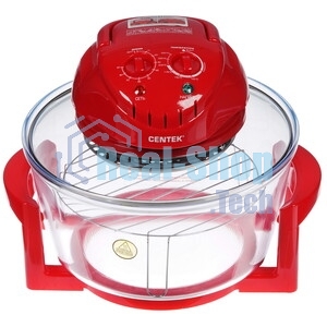 Аэрогриль Centek Ct-1456 красный, 1400 Вт, 12 л, механическое управление, 0 программ
