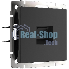 Розетка Ethernet RJ-45 cat. 6A экранированная (черный матовый)