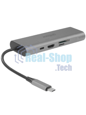 USB-концентратор Dahua TC38, USB Type-C, USB 3.0 + HDMI + RJ45 + SD/TF + PD Docking Station, USB