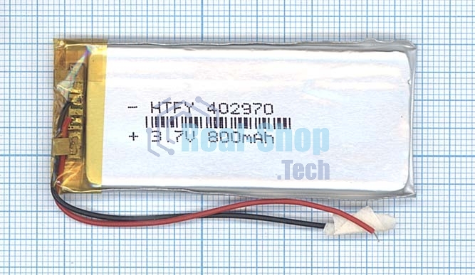 Аккумулятор Li-Pol (батарея) 4x29x70 мм 2pin 3.7V/800mAh