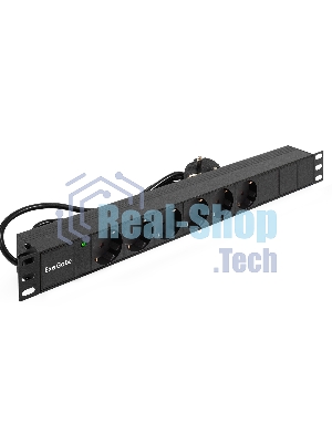 Блок розеток горизонтальный ExeGate ServerPro PDU-19H602 Al-6S-EU2, 19