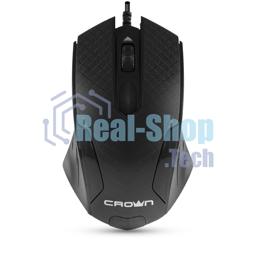 Мышь проводная Crown CMM-100 черный, 1000 dpi, USB, кнопки - 3