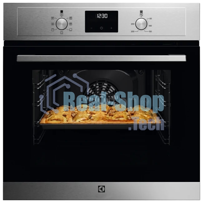 Встраиваемый духовой шкаф Electrolux EOF3H50BX 60 см, 72 л, 8 режимов, 59.4x59.5x56.9 см, очистка паром, нер. сталь