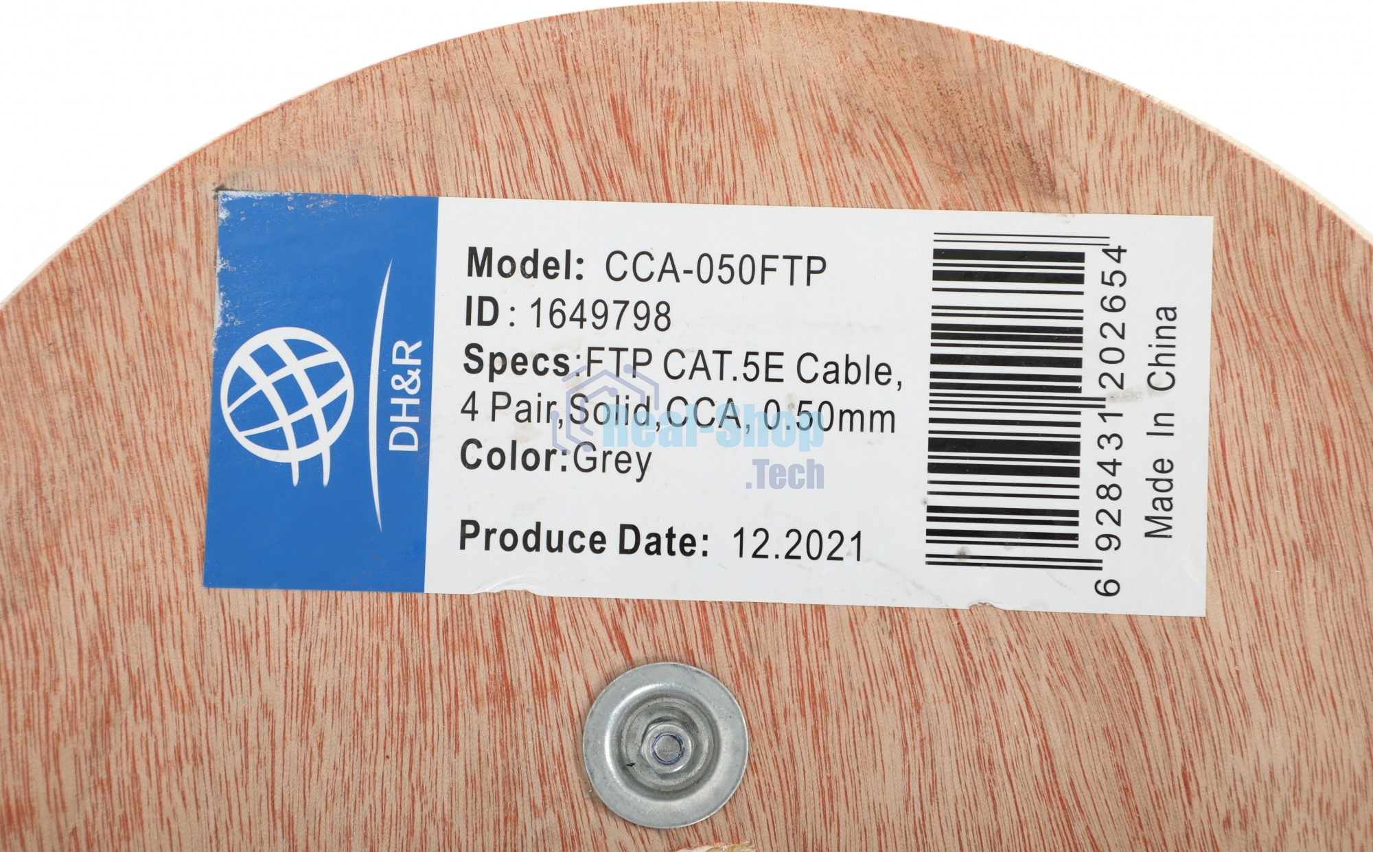 Кабель сетевой Ningbo FTP 4 пары cat5E solid 0.5мм CCA molded 305м серый