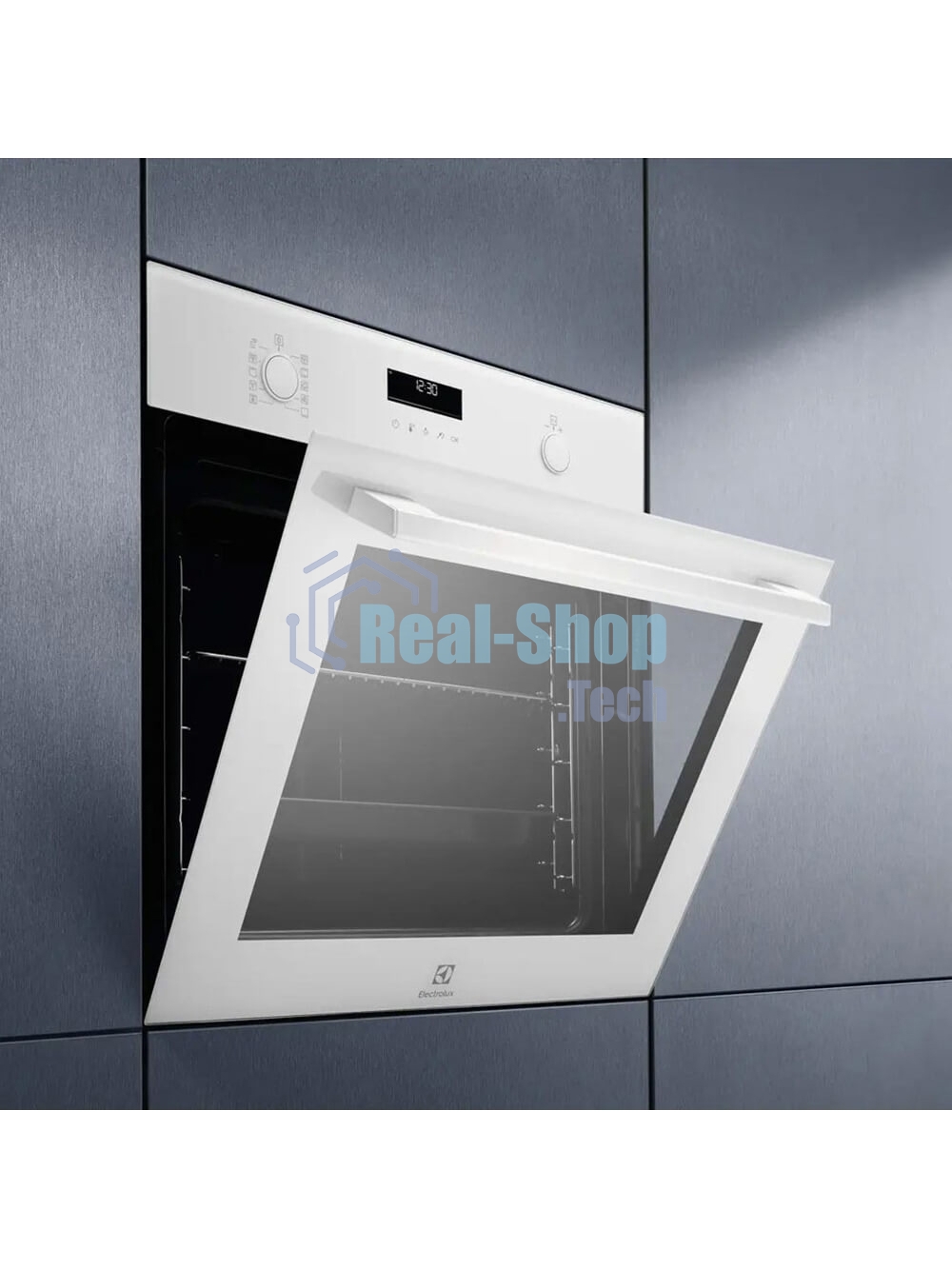 Духовой шкаф электрический Electrolux EOD6F77WV с конвекцией, приготовление на пару, объем 72 л, утапливаемые переключатели, 9 режимов,очистка каталитическая, 3 стекла в дверце, направляющие проволочные + телескопические (1 уровень), термощуп