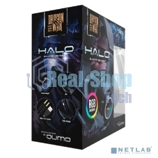 Гарнитура QUMO Halo чёрный, проводная, 3.5 мм, подсветка