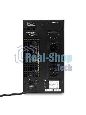 Источник бесперебойного питания PowerMan Online 2000VA черный (Online-Double conversion/LCD Display/USB/Software/RJ11/45,RS-232)