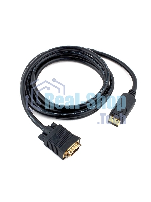 Кабель DisplayPort->VGA Cablexpert CCP-DPM-VGAM-6, 1,8м, 20M/15M, черный, экран, пакет