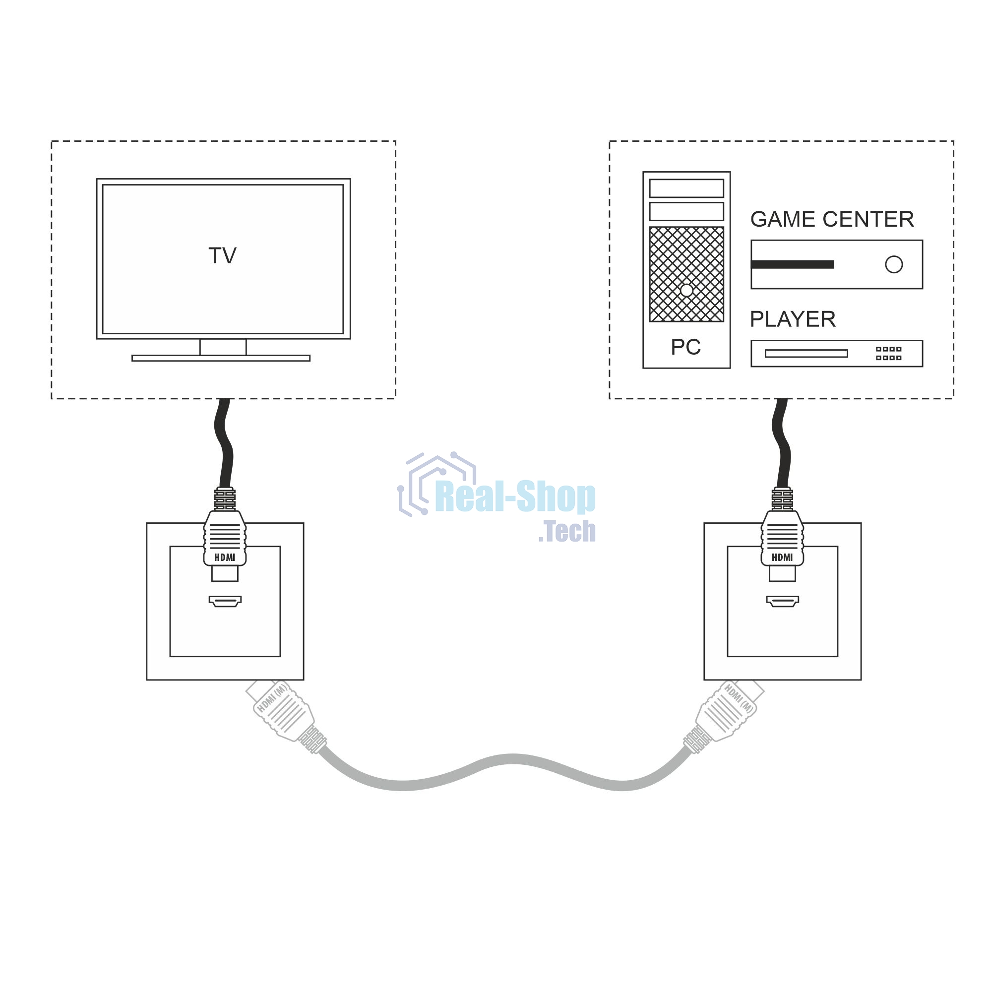 Розетка HDMI (черный матовый)