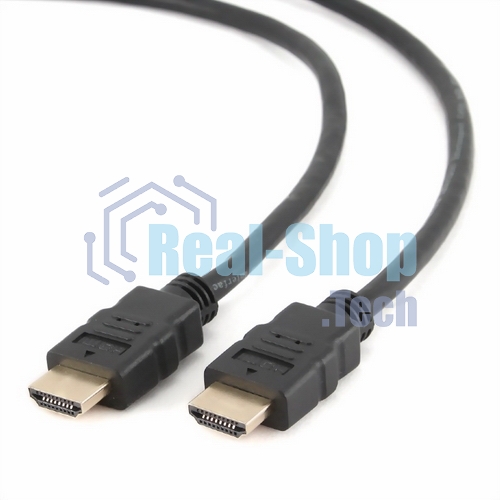 Кабель Cablexpert HDMI CC-HDMI4-0.5M, 19M/19M, v2.0, медь, позол.разъемы, экран, 0.5м, черный, пак