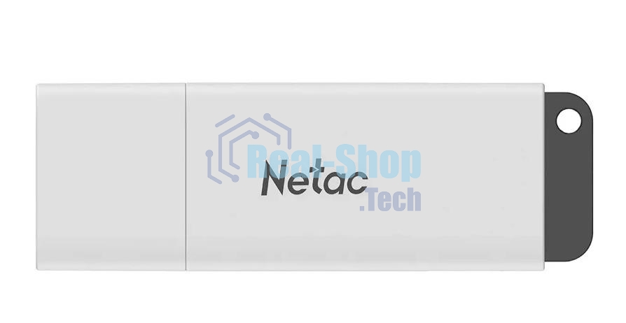 Флешка USB Netac U185 (NT03U185N-016G-20WH), 16Gb, USB 2.0, R/W 25/10, белый/серый