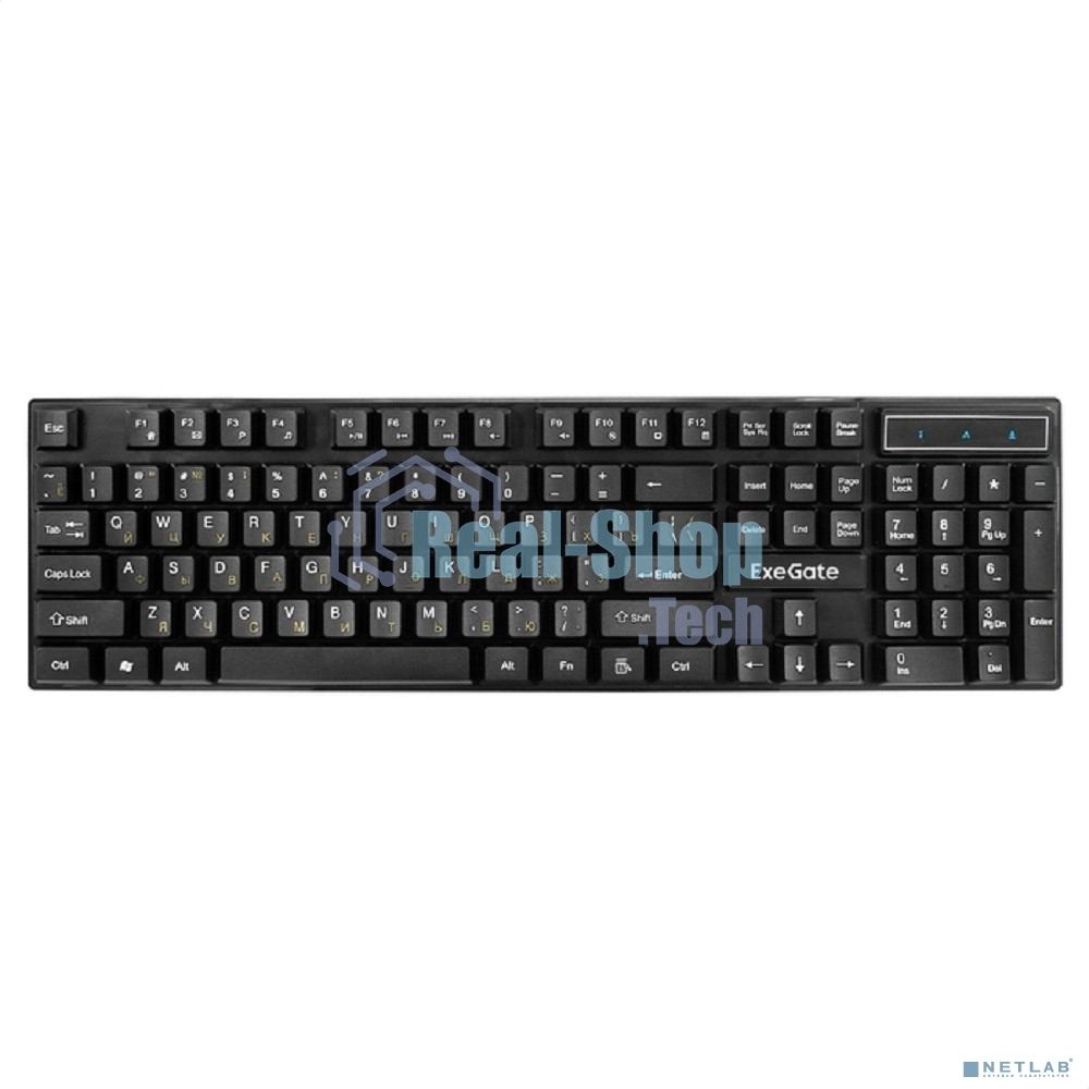 Комплект клавиатура+мышь ExeGate Professional Standard Combo MK110 проводной, USB, 1000 DPI, чёрный
