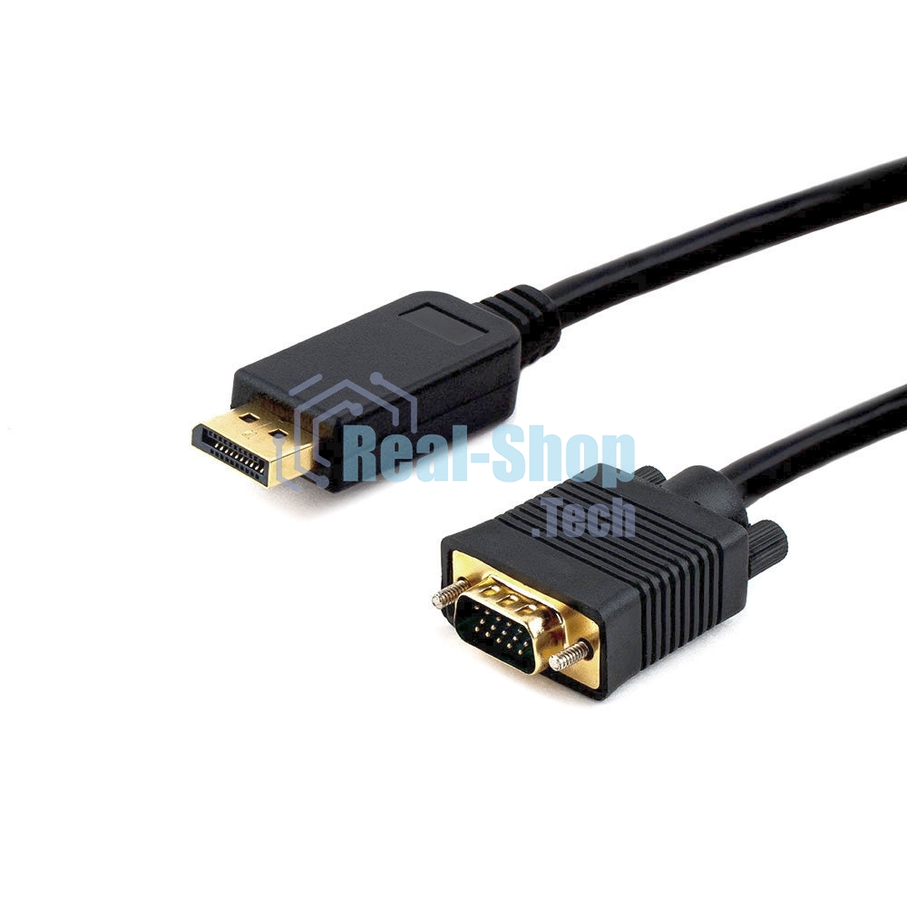 Кабель DisplayPort->VGA Cablexpert CCP-DPM-VGAM-10, 3м, 20M/15M, черный, экран, пакет
