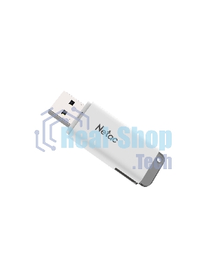 Флешка USB Netac U185 (NT03U185N-032G-20WH), 32Gb, USB 2.0, R/W 25/10, белый/серый