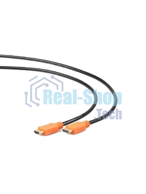 Кабель Cablexpert HDMI CC-HDMI4L-1M, 19M/19M, v2.0, серия Light, позол.разъемы, экран, 1м, черный, пакет