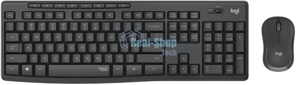 Комплект клавиатура+мышь Logitech MK295 беспроводной, USB, чёрный