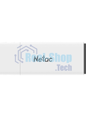 Флешка USB Netac U185 128Gb NT03U185N-128G-20WH, USB 2.0, с колпачком, пластиковая белая