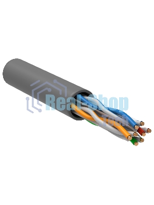 Кабель связи ITK витая пара U/UTP, кат.6, 4 пары 23AWG solid, 305м, ПВХ, серый