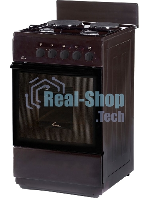 Плита комбинированная Flama RK 2201 B коричневый, конфорок 4 шт, духовка 50 л, 50 см x 85 см x 60 см