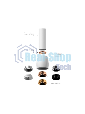 Насадка для корпуса светильника N7033 MCH хром матовый D70*H27mm Out10mm MR16