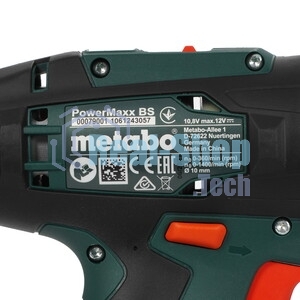 Дрель-шуруповерт Metabo PowerMaxx BS, 12 В, 2 Ач, 34 Нм, щеточный