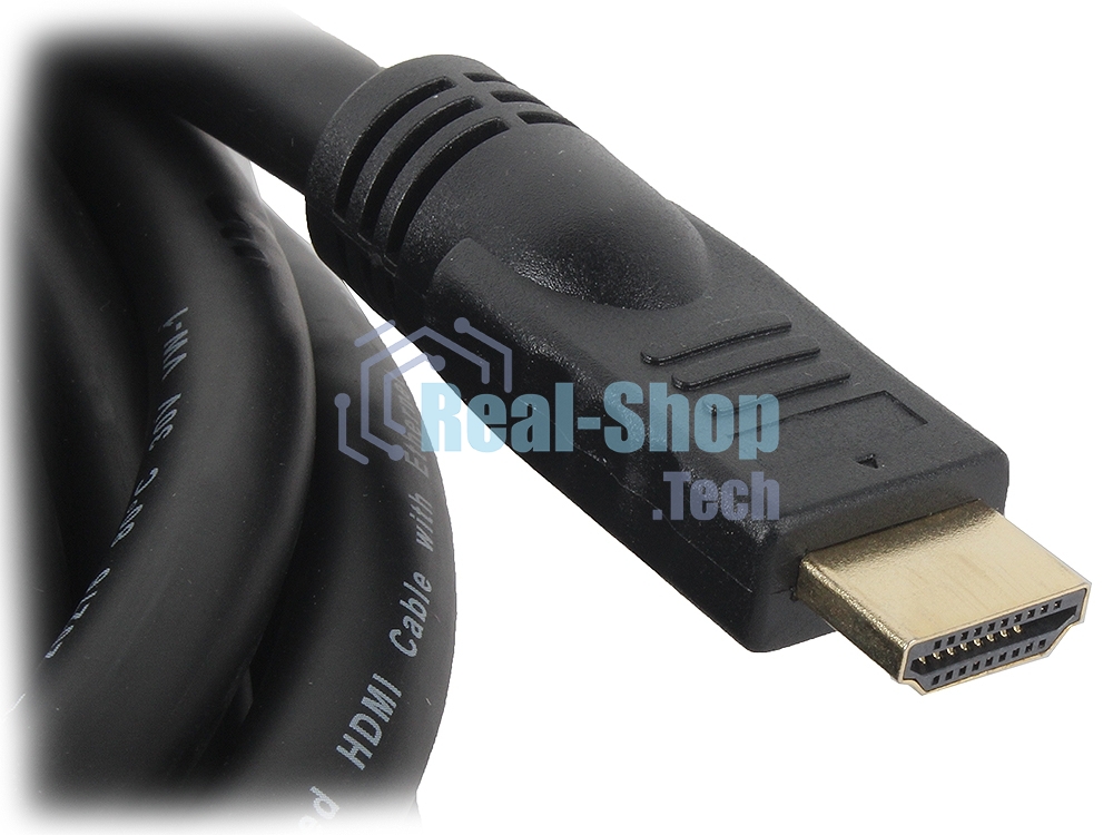 Кабель Cablexpert HDMI CC-HDMI4-20M, 19M/19M, v2.0, медь, позол.разъемы, экран, 20м, черный, пакет