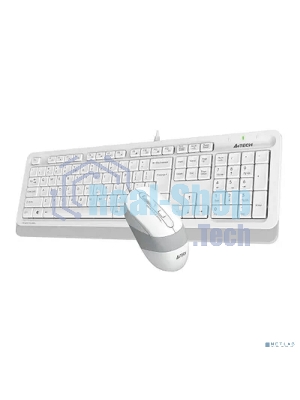 Комплект клавиатура+мышь A4Tech FStyler F1010 проводной, USB, 1600 DPI, белый/серый