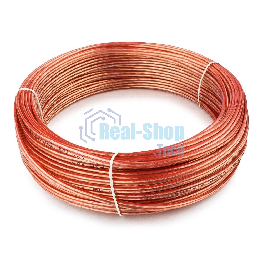 Акустический кабель Cablexpert CC-TC2x0,75-30M, прозрачный, 30 м, бухта