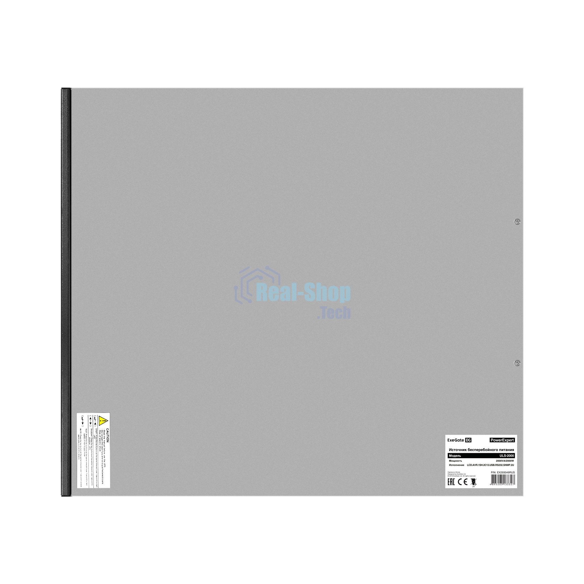Источник бесперебойного питания On-line ExeGate PowerExpert ULS-2000.LCD.AVR.1SH.2C13.USB.RS232.SNMP.2U 2000VA/2000W, On-Line, PF=1, LCD, 1*Schuko+2*C13, RS232, USB, SNMP-slot, Rackmount 2U/Tower, металлический корпус, черный