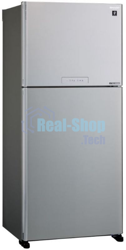 Холодильник Sharp SJ-XG55PMSL серебристый двухкамерный 394/162л морозилка сверху, No Frost