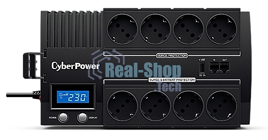 Источник бесперебойного питания CyberPower BR1200ELCD/1200 ВА/720 Вт/8 х CEE 7 (евророзетка)