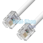 Телефонный шнур Greenconnect удлинитель для аппарата 5.0m GCR-TP6P4C-5.0m, 6P4C (джек 6p4c - jack 6p4c) белый Greenconnect Телефонный шнур удлинитель для аппарата 5.0m GCR-TP6P4C-5.0m, 6P4C (джек 6p4c - jack 6p4c) белый