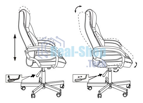 Кресло Бюрократ VIKING 6 KNIGHT BR FABRIC коричневый, ткань, 120 кг, механизм качания