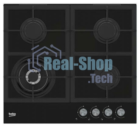 Газовая варочная поверхность Beko HILW 64225 S, 4 конфорки, закаленное стекло, 9500 Вт